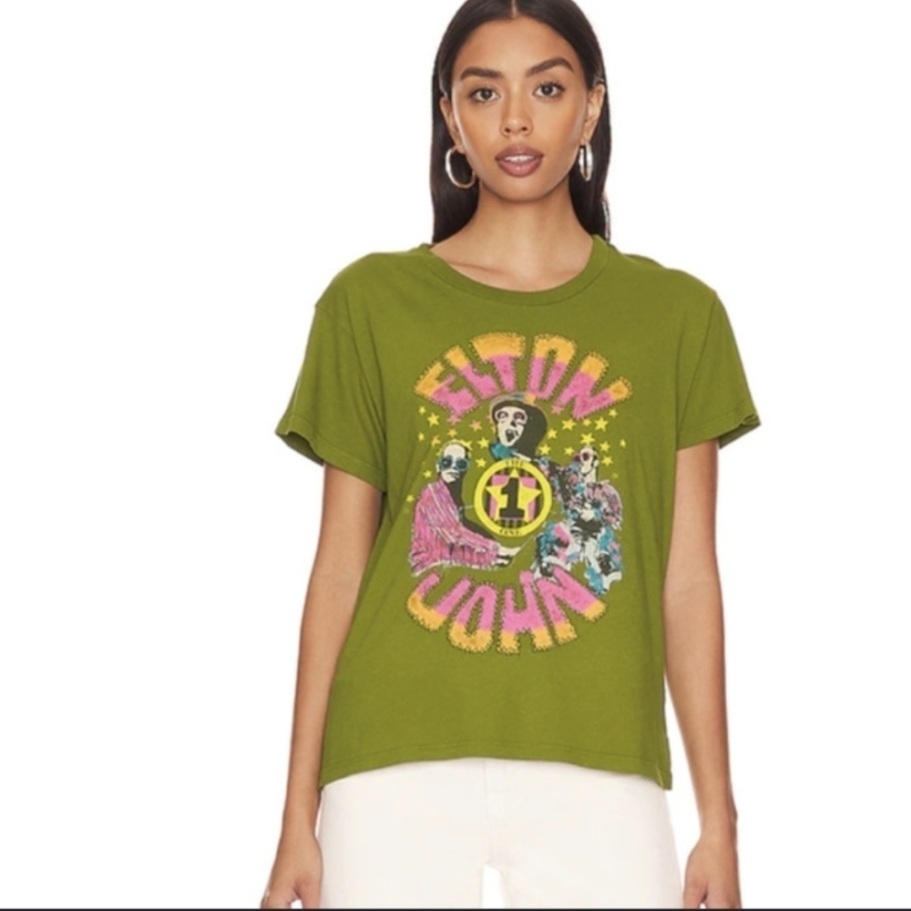 Daydreamer Elton John The One Solo Tee Women's Multiple Sizes Green